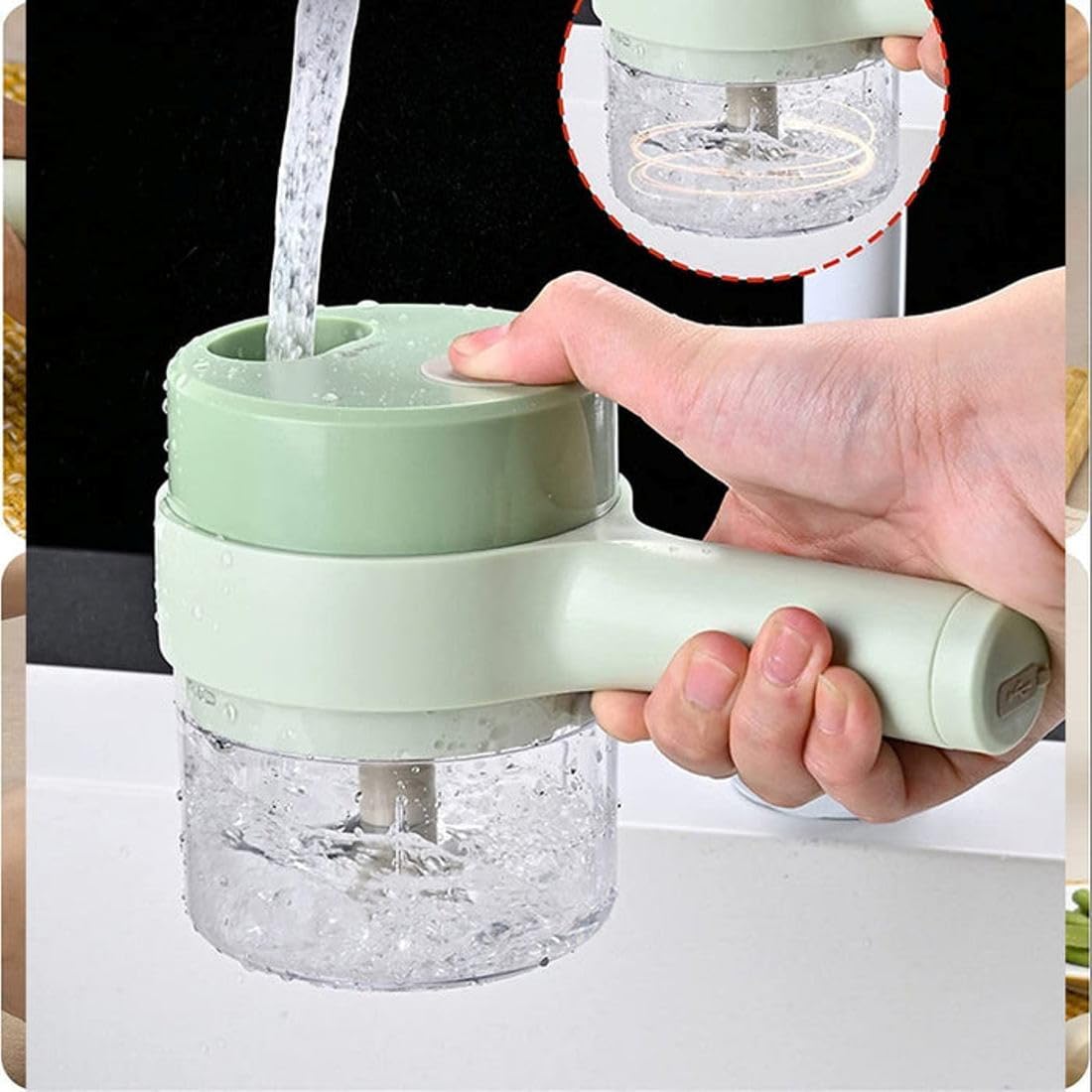 4 in 1 Portable Electric Vegetable Cutter Set,Wireless Food Processor f